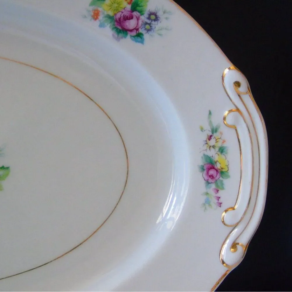 Occupied Japan Serving Platter Vintage Sone China WWII Japan Serving